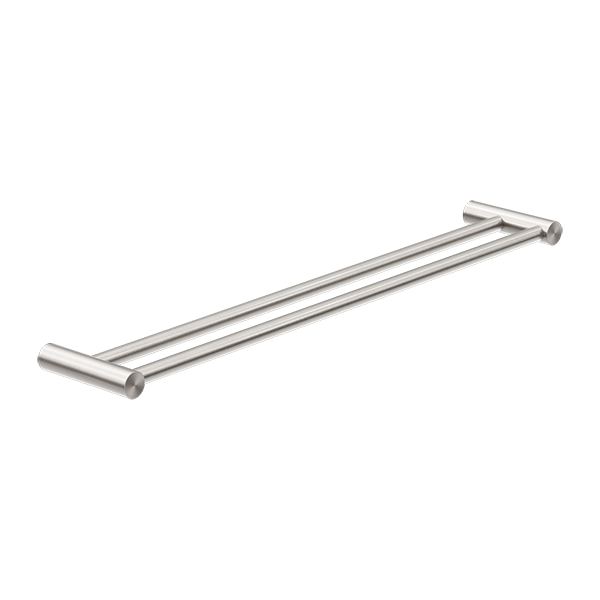 Nero New Mecca Double Towel Rail 600mm Brushed Nickel