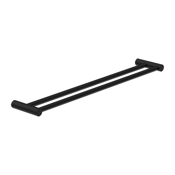 Nero New Mecca Double Towel Rail 600mm Matte Black