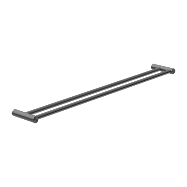Nero New Mecca Double Towel Rail 800mm Gunmetal