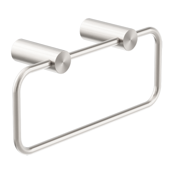 Nero Mecca Hand Towel Ring Brushed Nickel