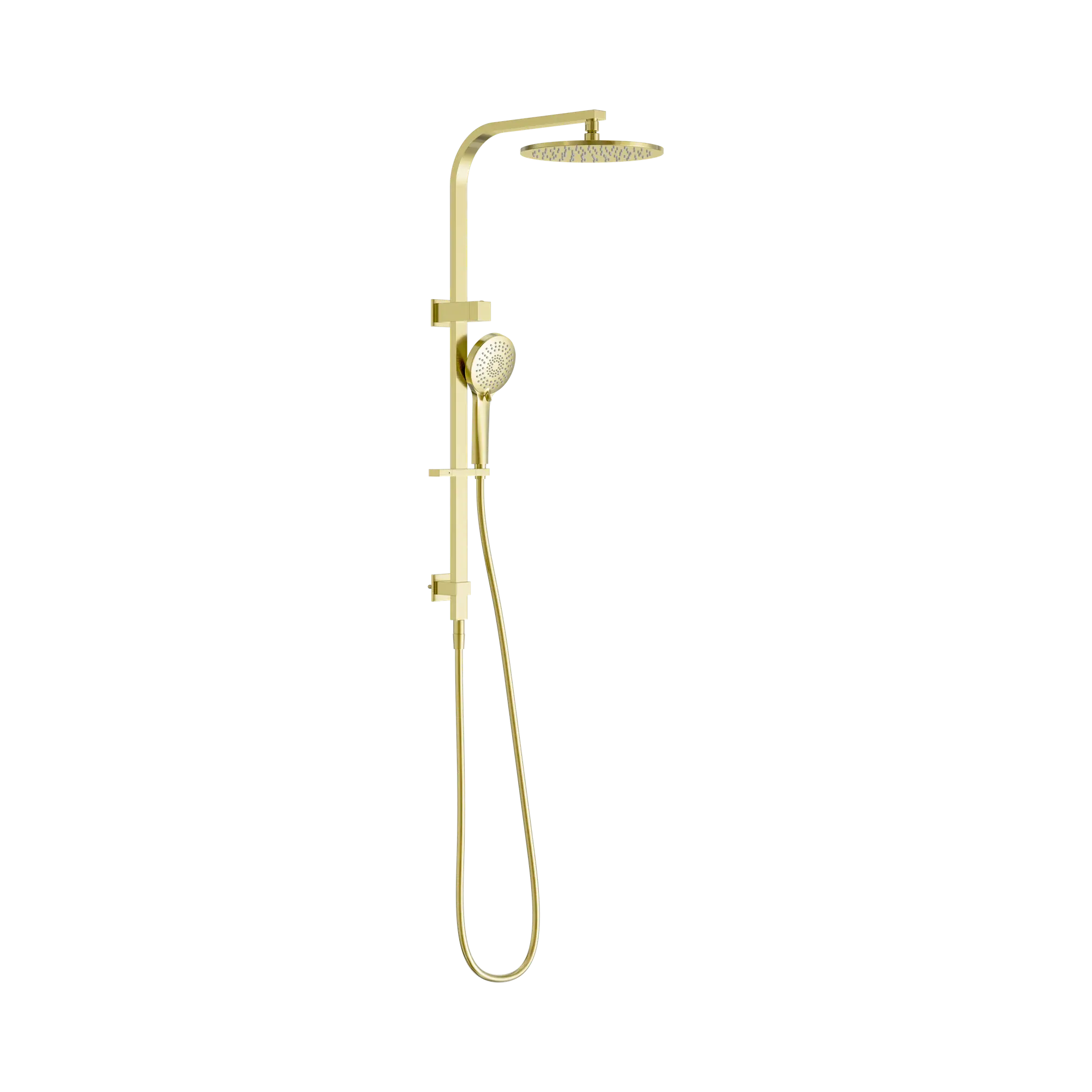 Nero Mecca Bianca Twin Shower Set 2 in 1 Brushed Gold