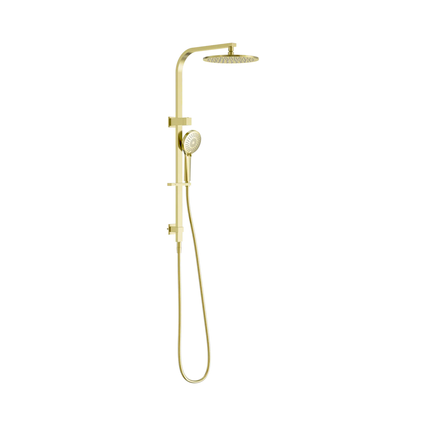 Nero Mecca Bianca Twin Shower Set 2 in 1 Brushed Gold