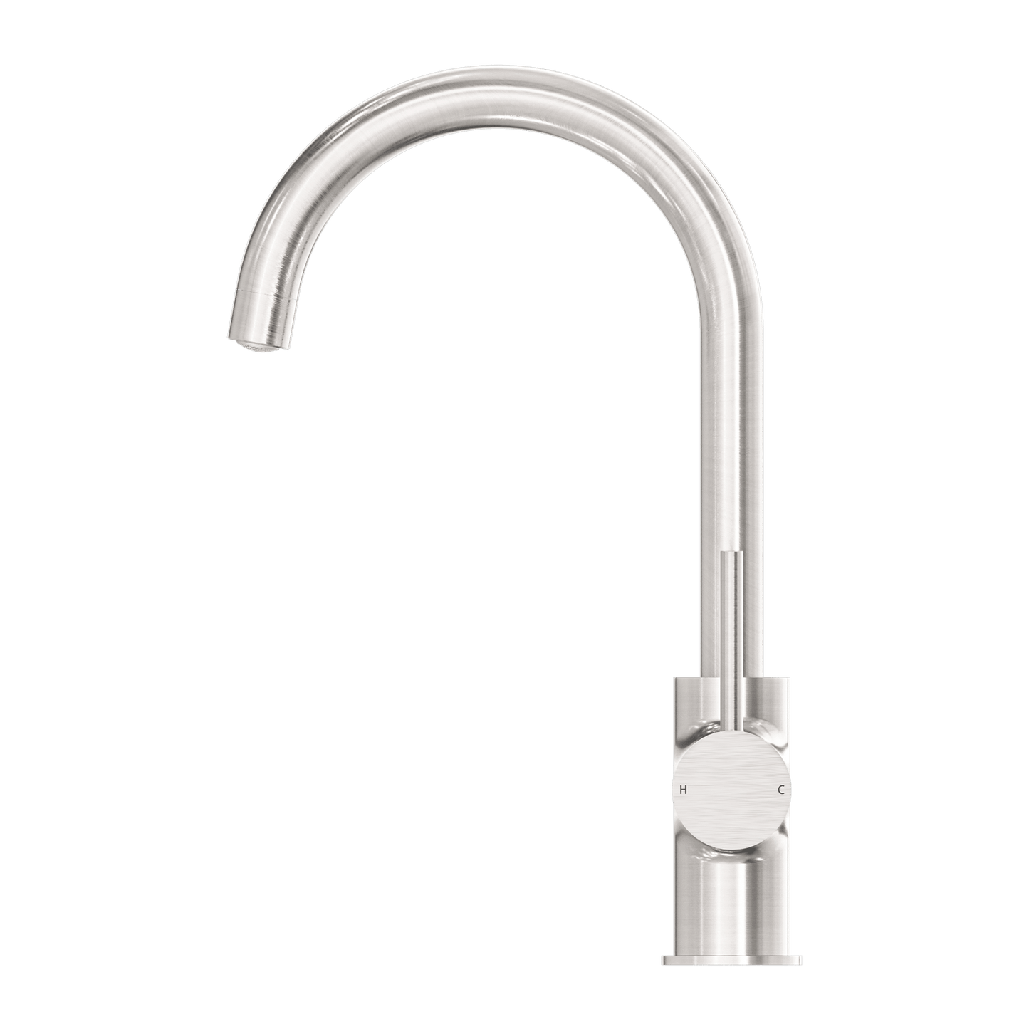Nero Dolce Kitchen Mixer Gooseneck Brushed Nickel