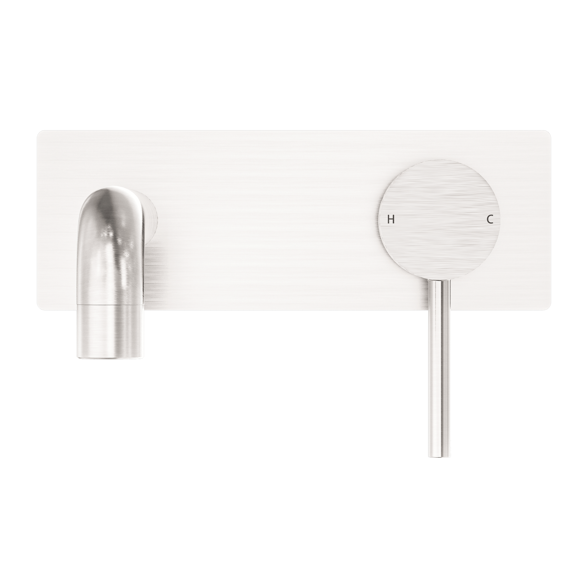 Nero Dolce Wall Basin Mixer Brushed Nickel