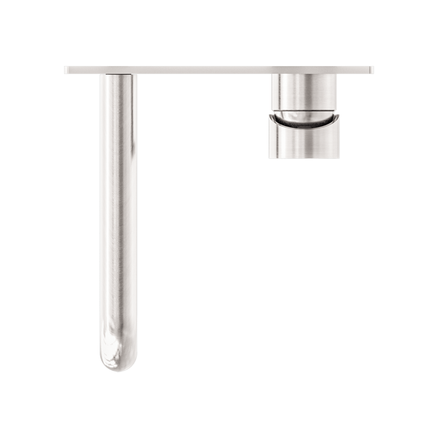 Nero Dolce Wall Basin Mixer Brushed Nickel