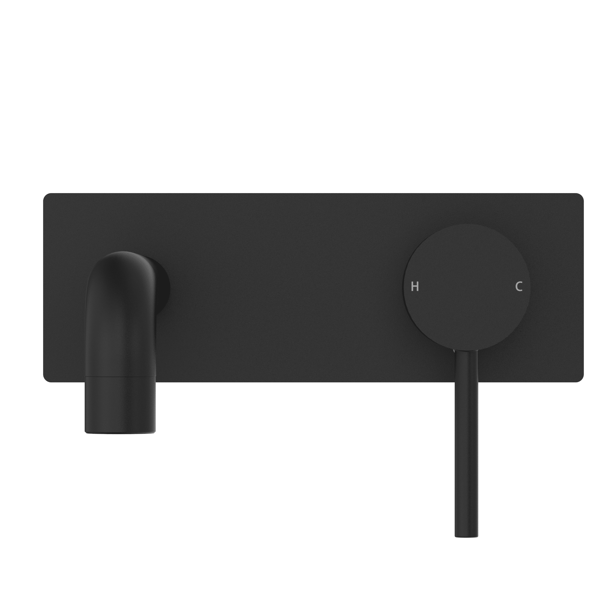 Nero Dolce Wall Basin Mixer Stylish Spout Matte Black