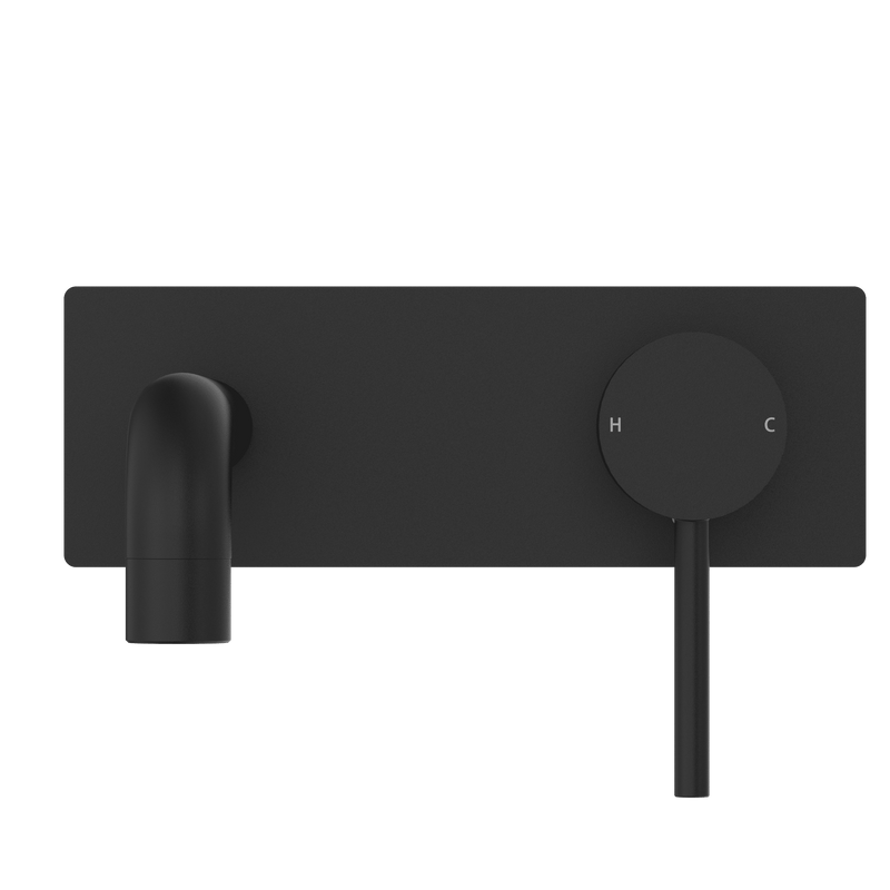 Nero Dolce Wall Basin Mixer Stylish Spout Matte Black