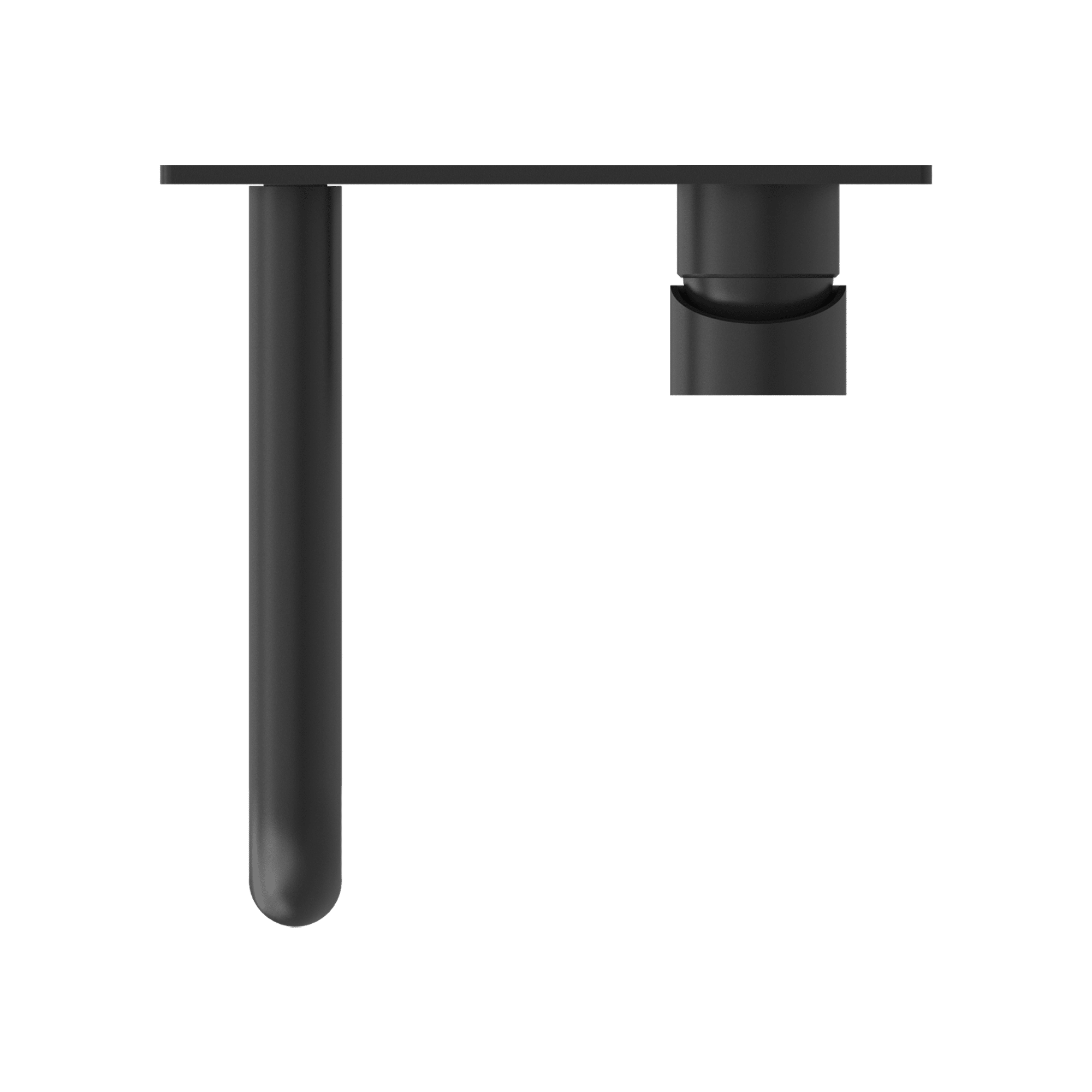 Nero Dolce Wall Basin Mixer Stylish Spout Matte Black