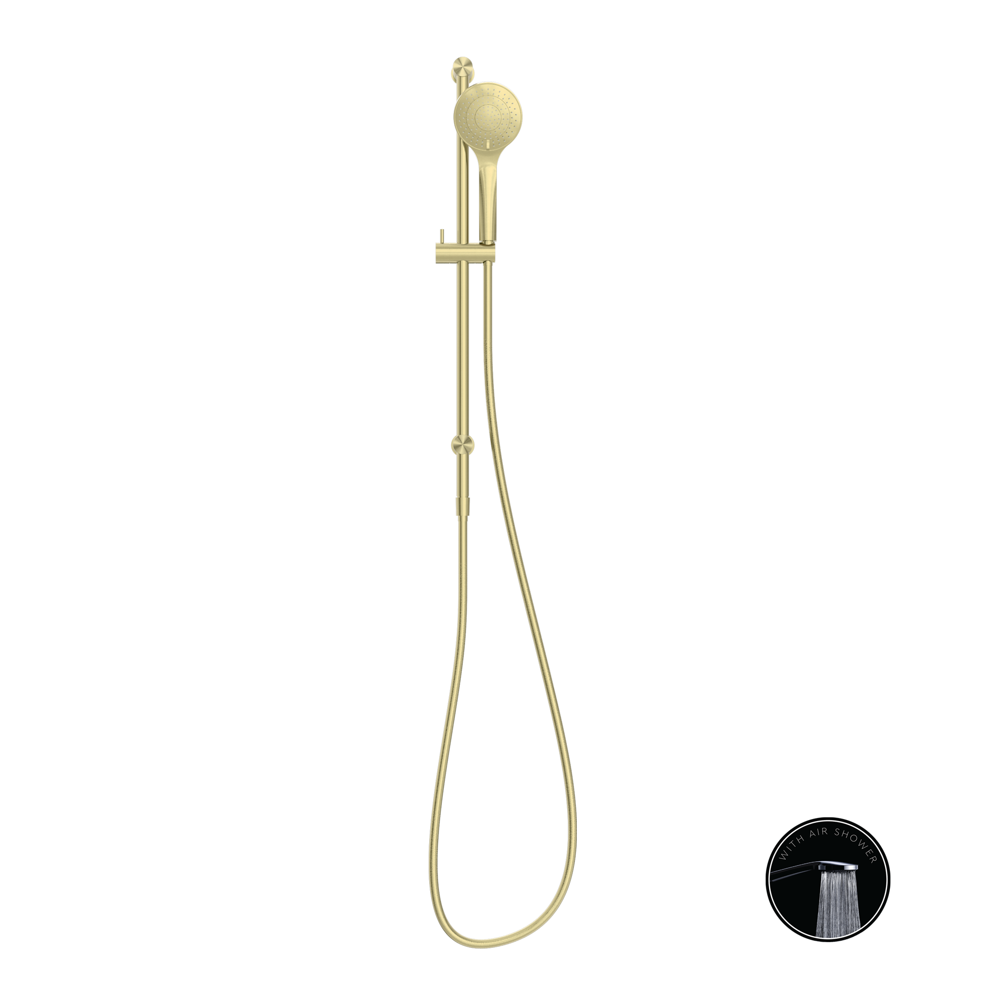 Nero Opal Rail Shower Brushed Gold