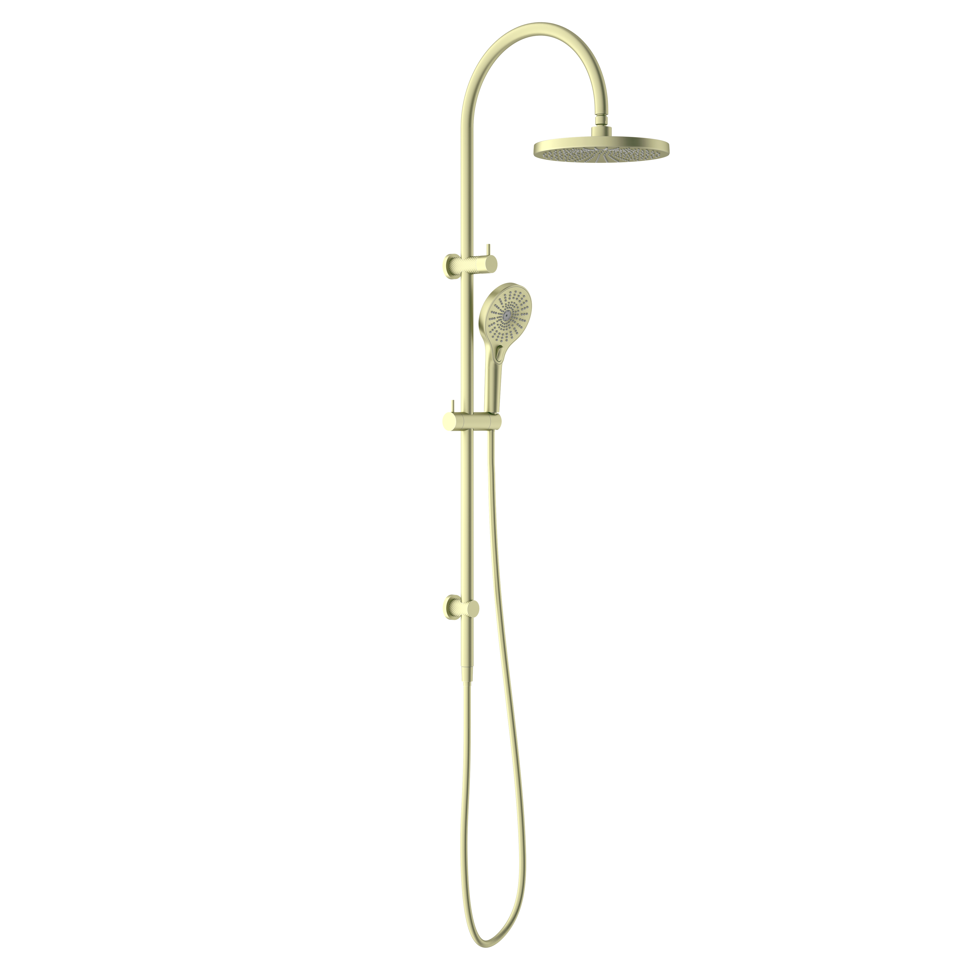 Nero Opal Twin Shower 2 in 1 Multifunction Brushed Gold