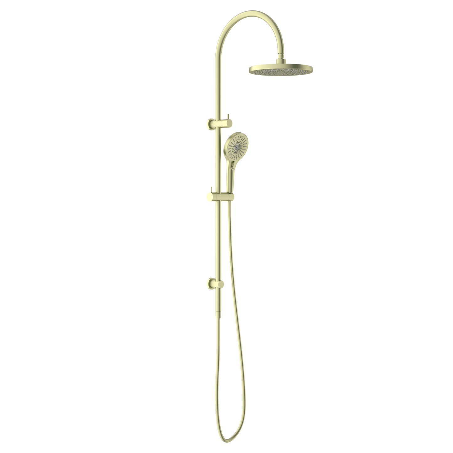 Nero Opal Twin Shower 2 in 1 Multifunction Brushed Gold