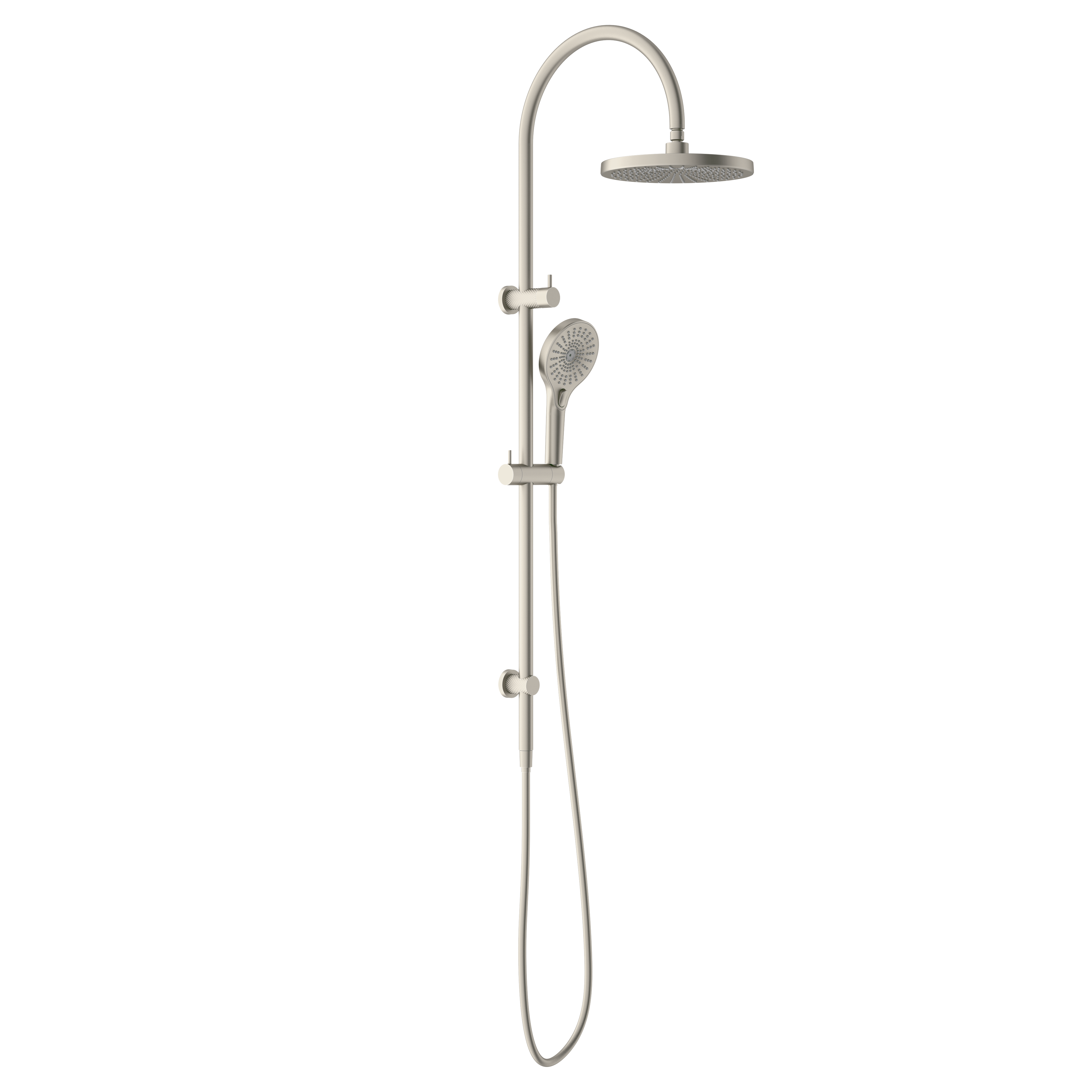 Nero Opal Twin Shower 2 in 1 Multifunction Brushed Nickel
