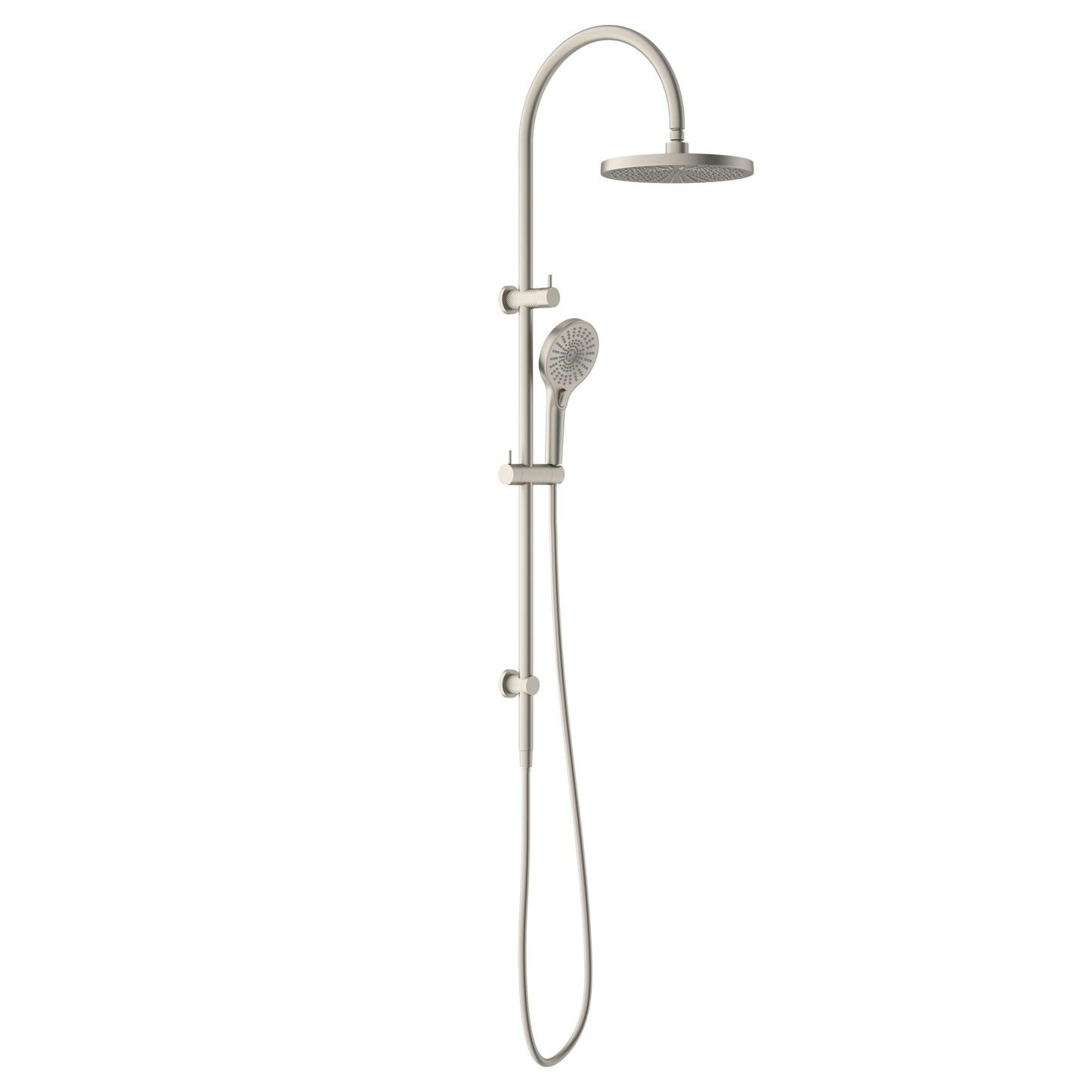 Nero Opal Twin Shower 2 in 1 Multifunction Brushed Nickel
