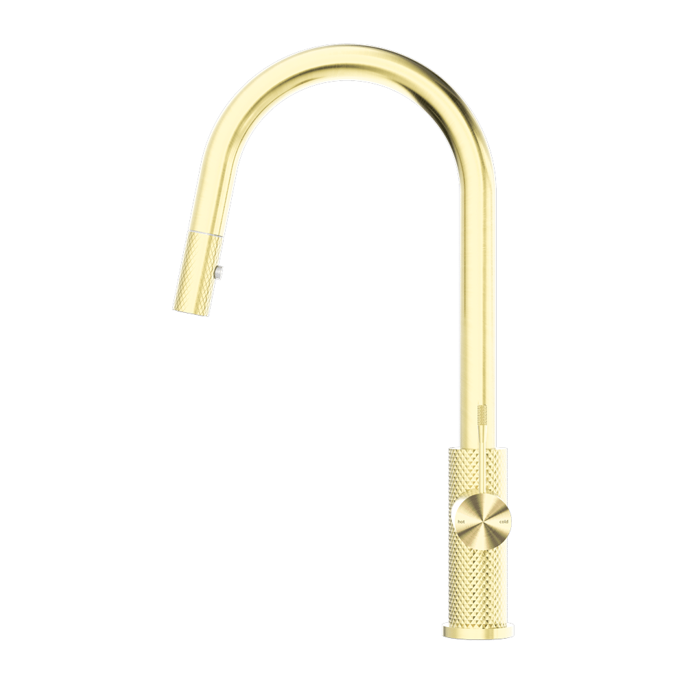 Nero Opal Pull Out Sink Mixer Brushed Gold