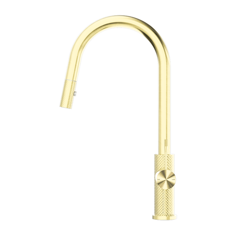 Nero Opal Pull Out Sink Mixer Brushed Gold