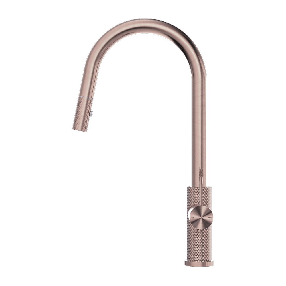 Nero Opal Pull Out Sink Mixer Brushed Bronze