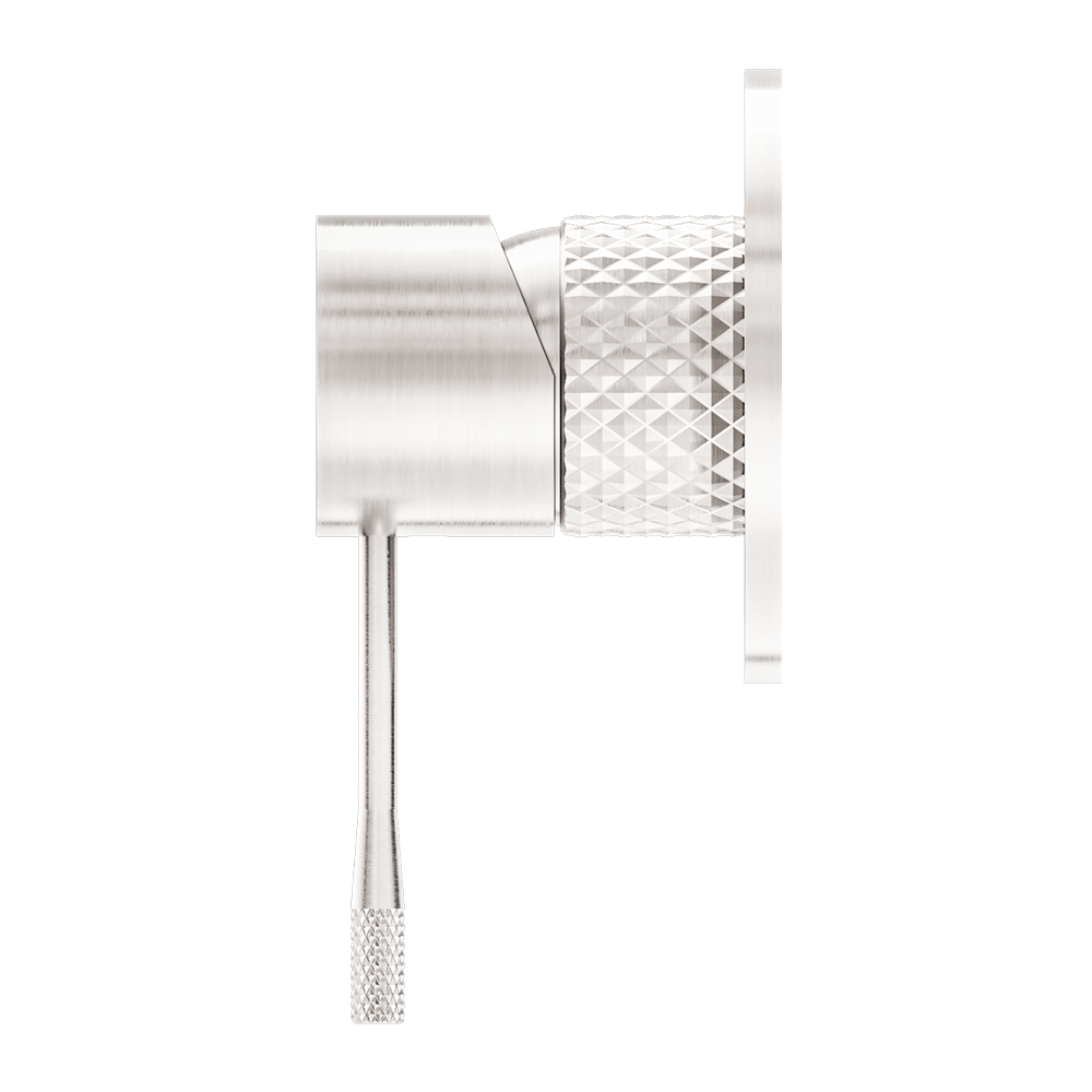 Nero Opal Brushed Nickel Shower Wall Mixer