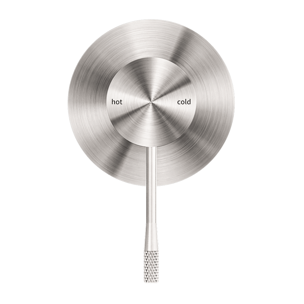 Nero Opal Brushed Nickel Shower Wall Mixer
