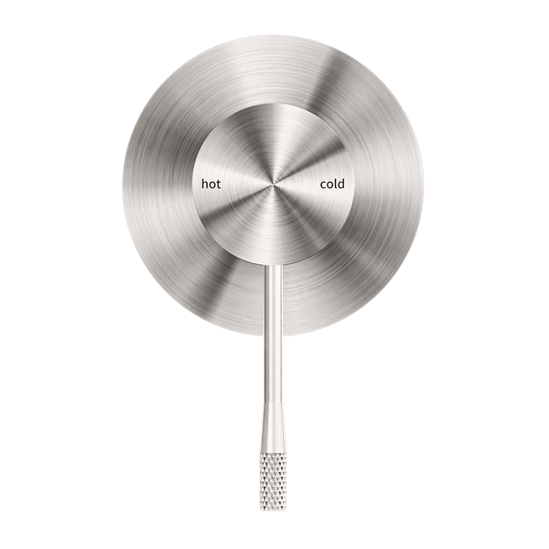 Nero Opal Brushed Nickel Shower Wall Mixer