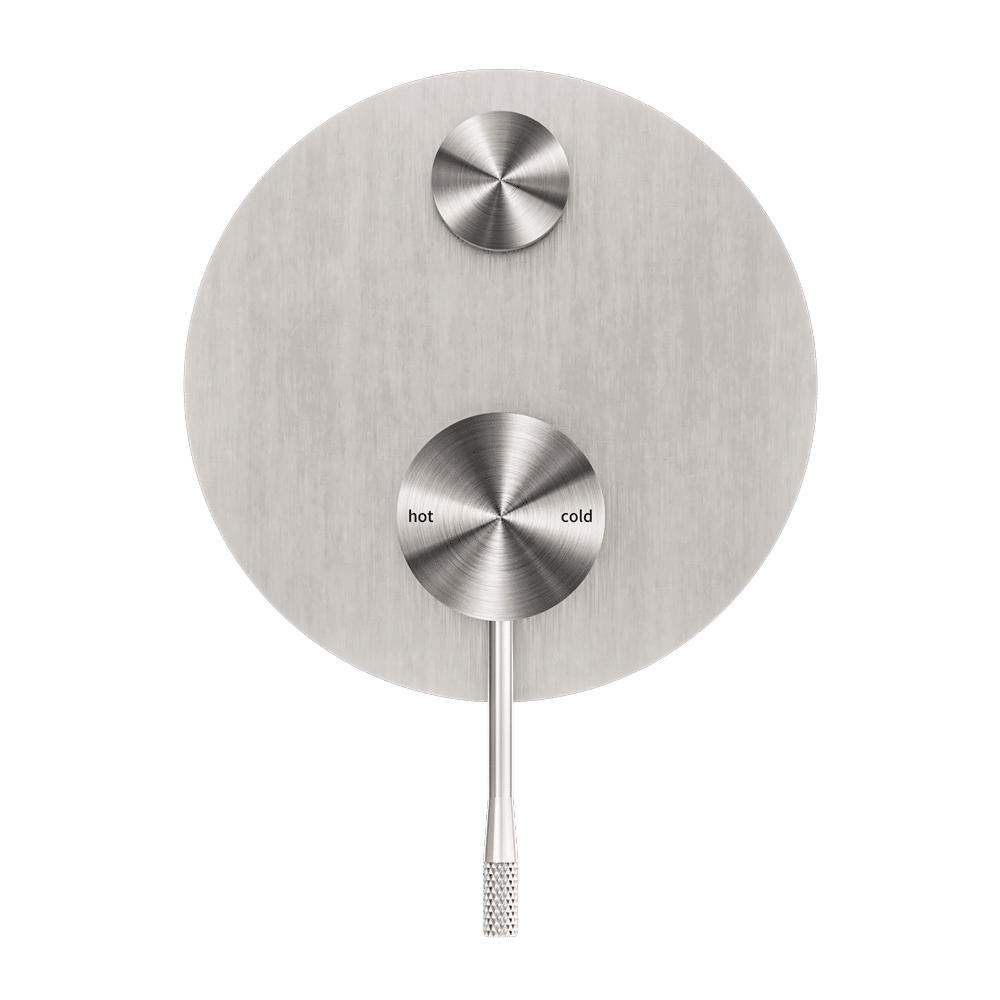 Nero Opal Brushed Nickel Shower Mixer with Diverter