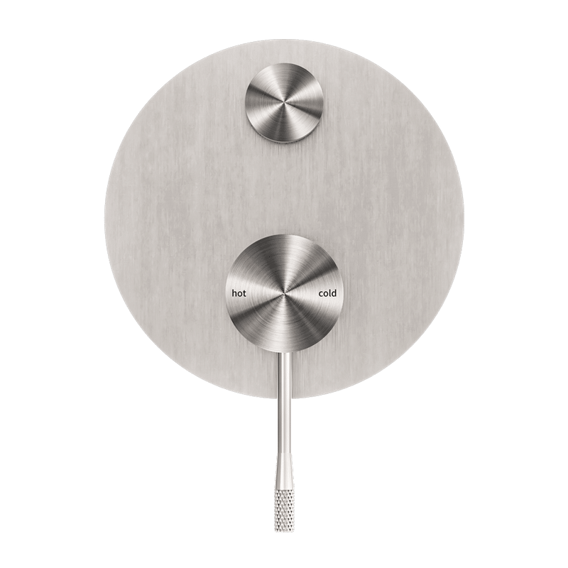 Nero Opal Brushed Nickel Shower Mixer with Diverter