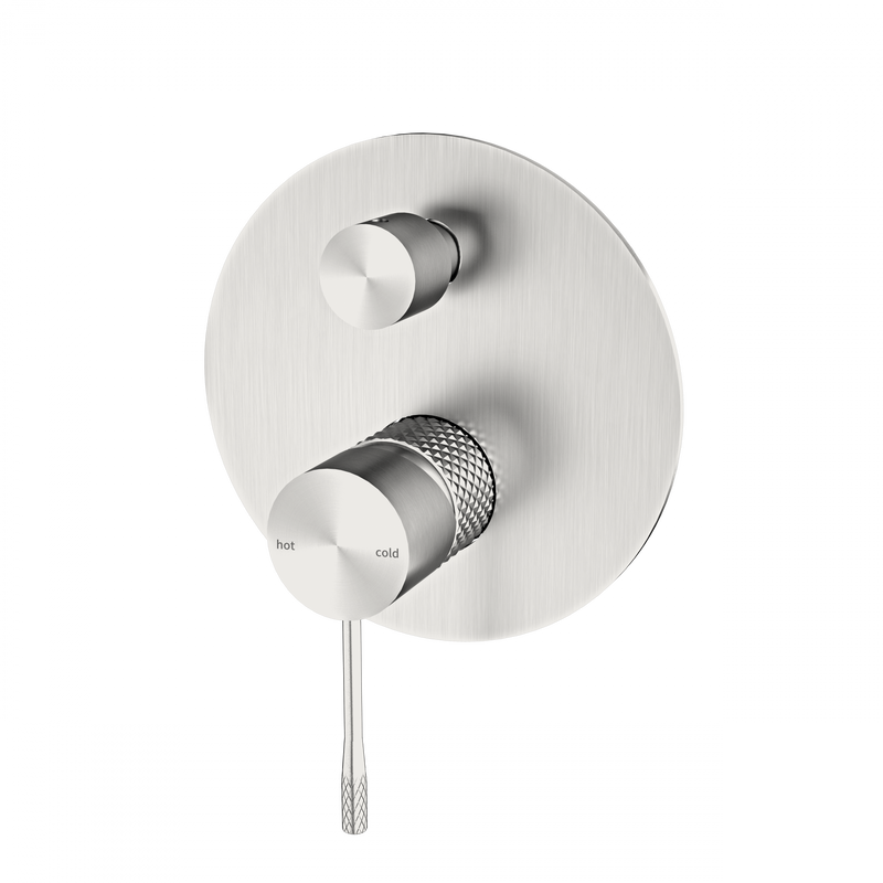 Nero Opal Brushed Nickel Shower Mixer with Diverter