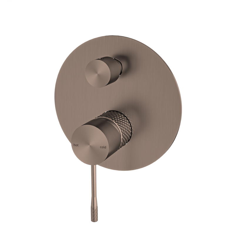 Nero Opal Brushed Bronze Shower Mixer with Diverter