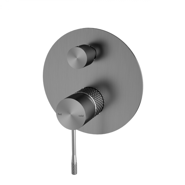 Nero Opal Graphite Gun Metal Shower Mixer with Diverter