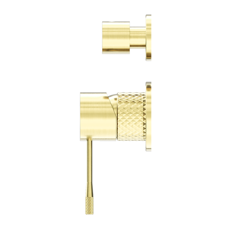 Nero Opal Shower Mixer with Divertor Separate Plate Brushed Gold