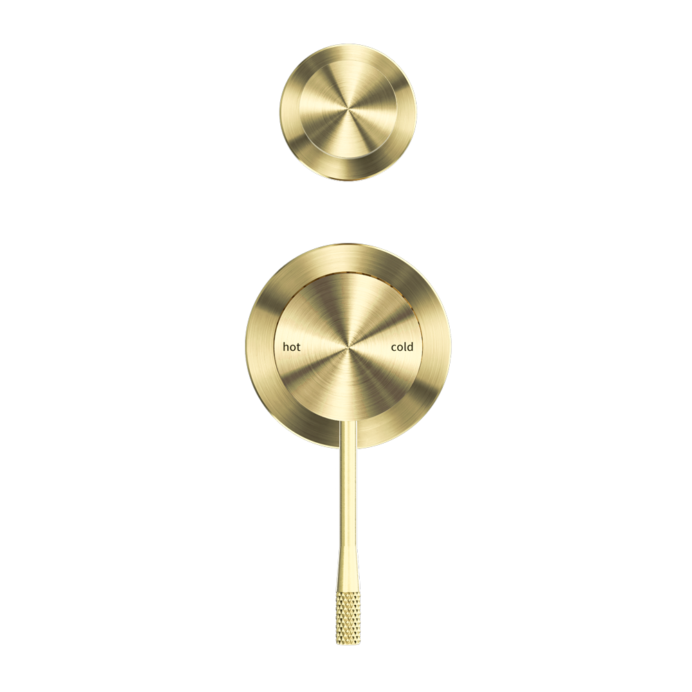 Nero Opal Shower Mixer with Divertor Separate Plate Brushed Gold