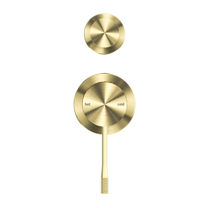 Nero Opal Shower Mixer with Divertor Separate Plate Brushed Gold
