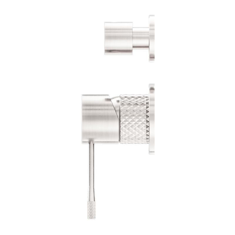 Nero Opal Shower Mixer with Divertor Separate Plate Brushed Nickel