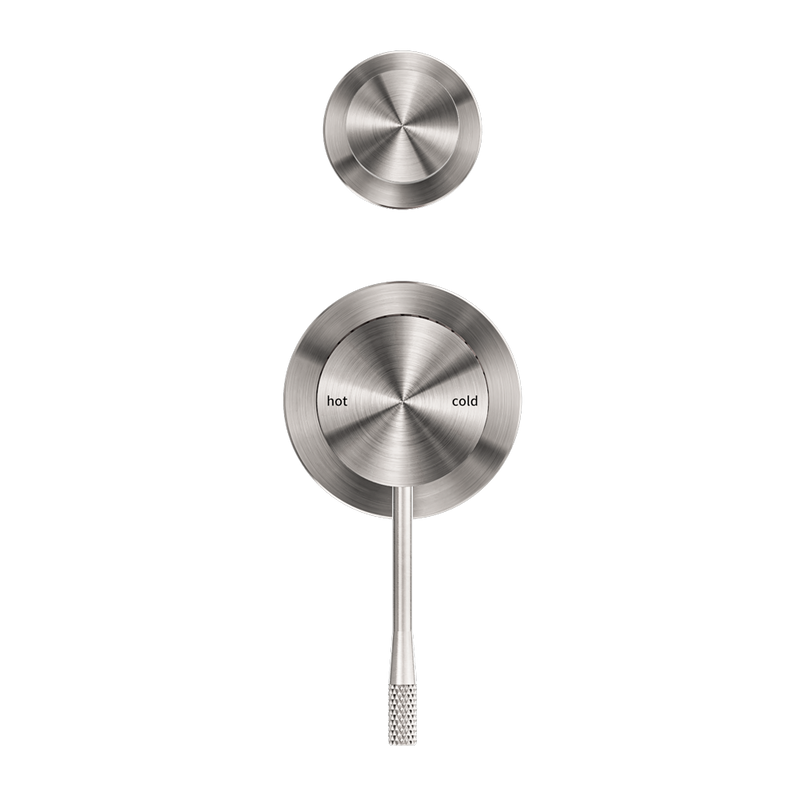 Nero Opal Shower Mixer with Divertor Separate Plate Brushed Nickel