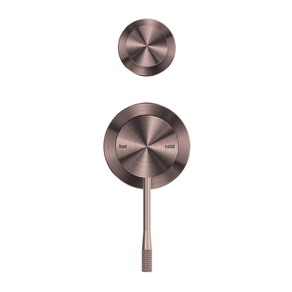 Nero Opal Shower Mixer with Divertor Separate Plate Brushed Bronze