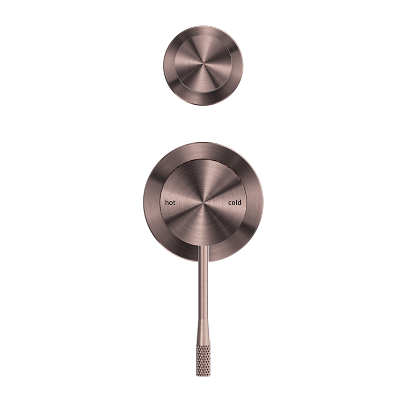 Nero Opal Shower Mixer with Divertor Separate Plate Brushed Bronze