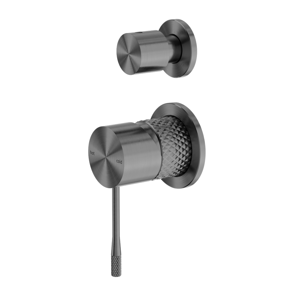 Nero Opal Shower Mixer with Divertor Separate Plate Graphite