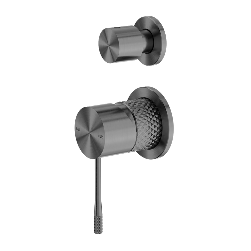 Nero Opal Shower Mixer with Divertor Separate Plate Graphite