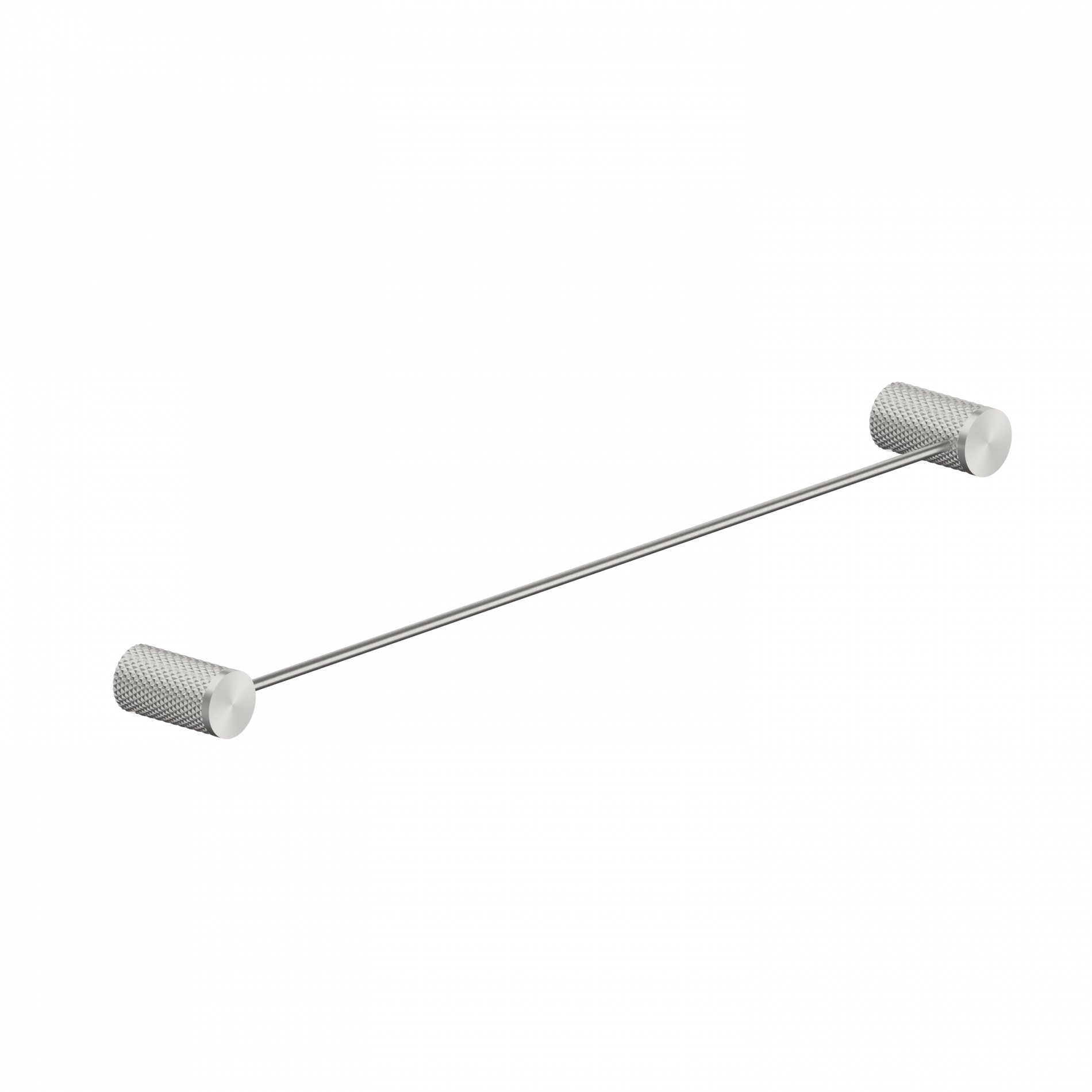 Nero Opal Brushed Nickel Single Towel Rail 600mm