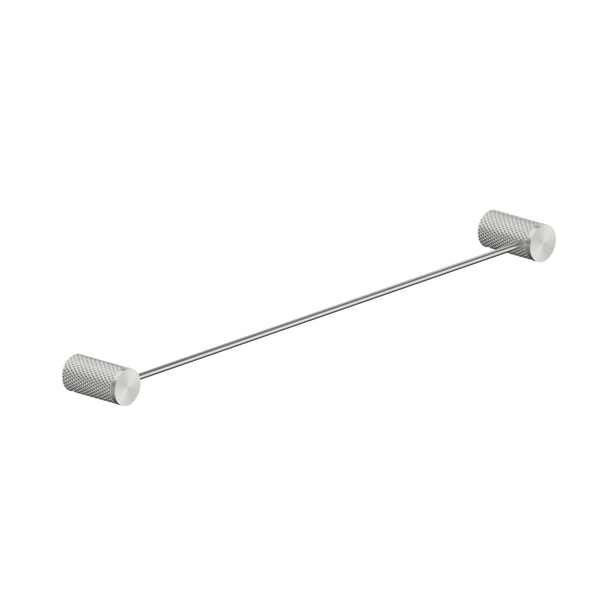 Nero Opal Brushed Nickel Single Towel Rail 600mm