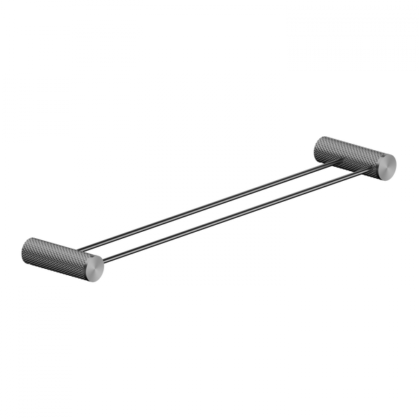 Nero Opal Graphite Gun Metal Double Towel Rail 600mm