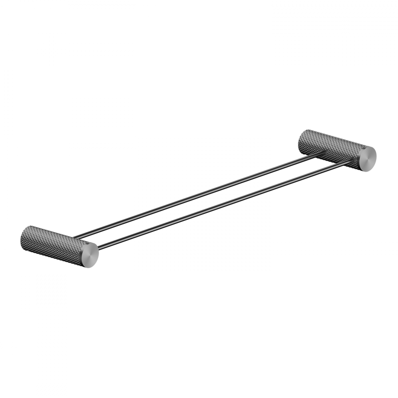 Nero Opal Graphite Gun Metal Double Towel Rail 600mm