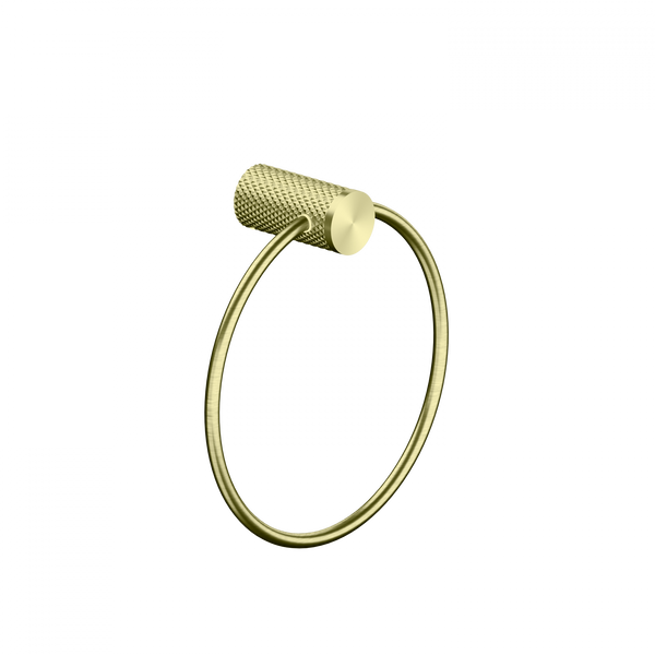 Nero Opal Brushed Gold Towel Ring