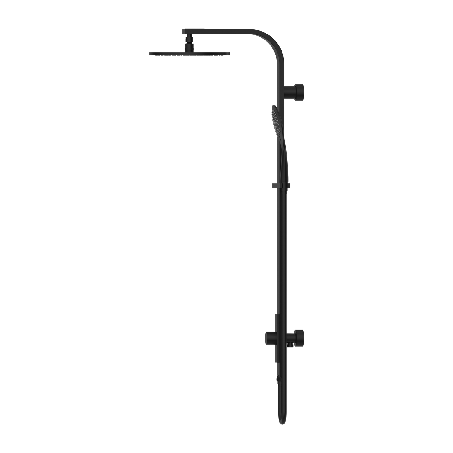 Nero Rain Round Shower Set Single Hose Matte Black