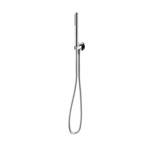 Nero Round Slim Hand Shower on Bracket Chrome