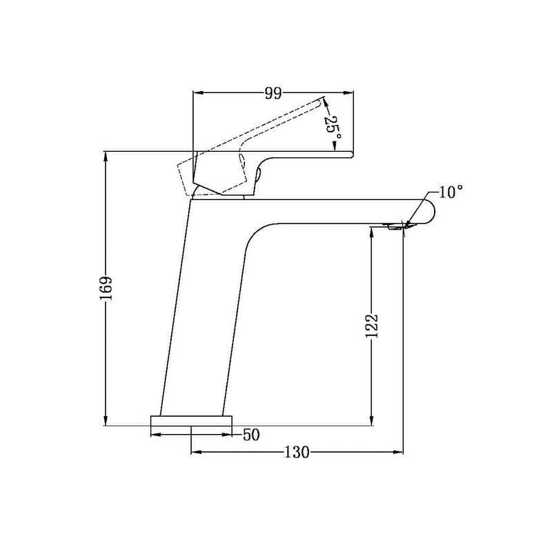 Nero Bianca Basin Mixer Gun Metal Grey