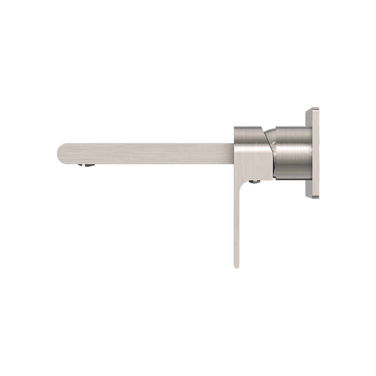 Nero Bianca Wall Basin Mixer Brushed Nickel