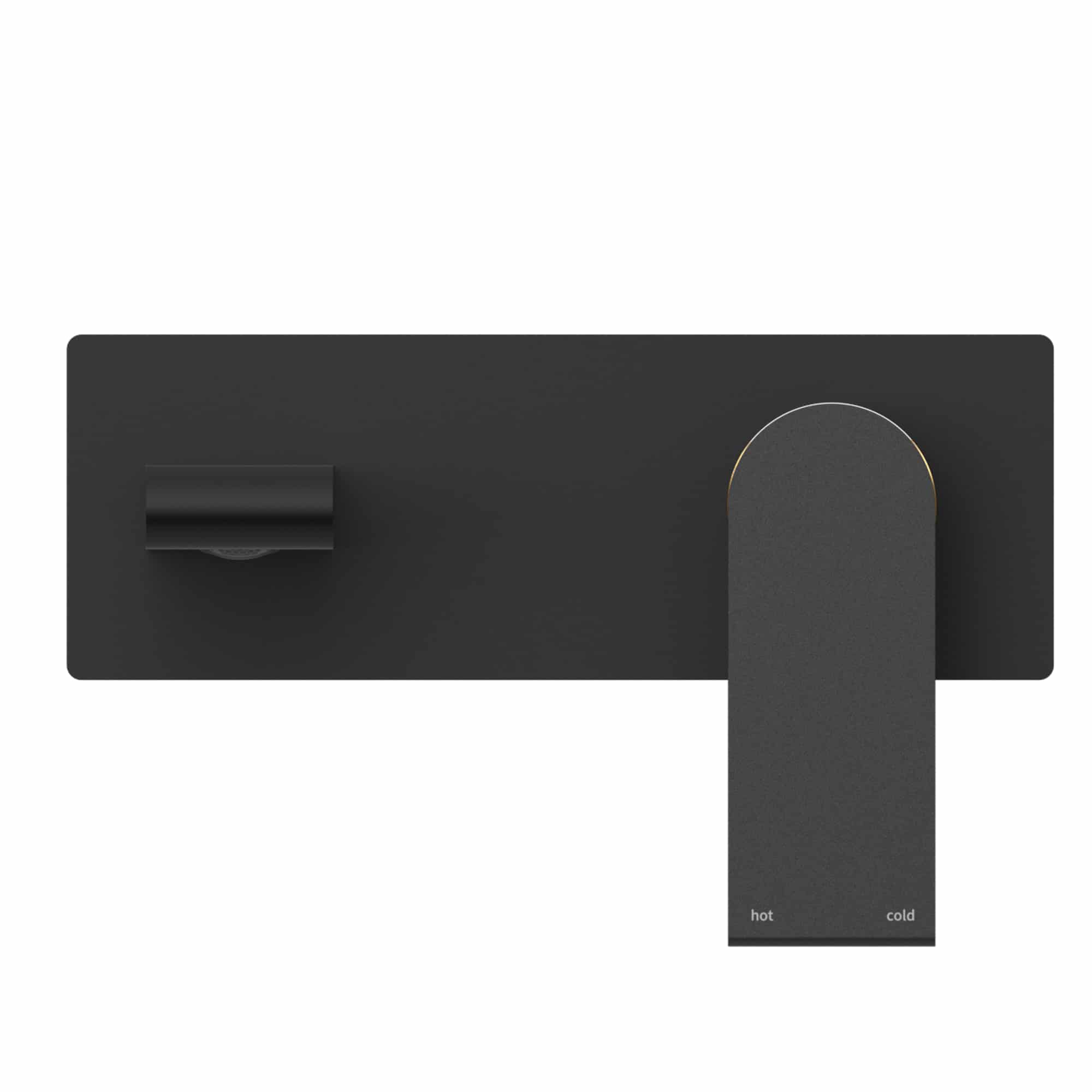 Nero Bianca Wall Basin Mixer Matte Black