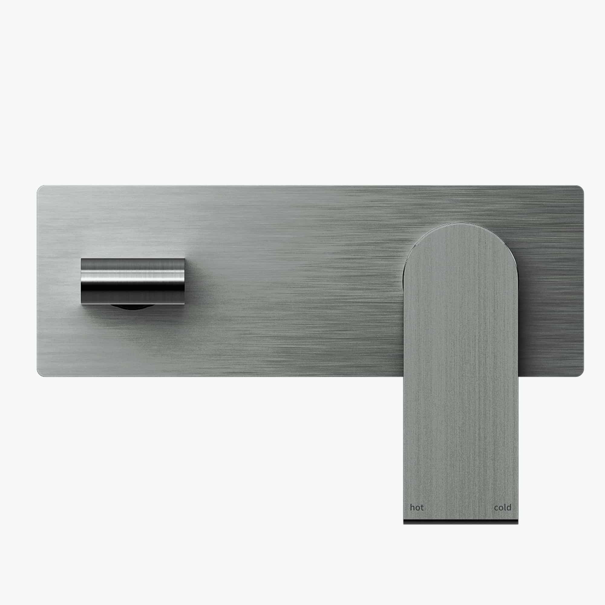 Nero Bianca Wall Basin Mixer Gun Metal Grey