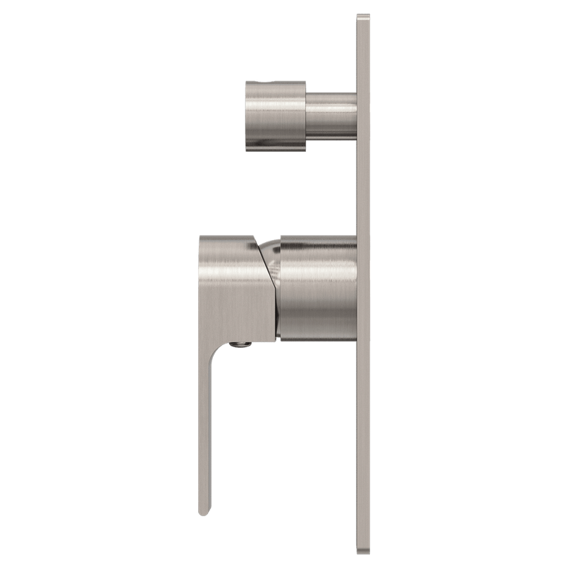 Nero Bianca Shower Mixer Diverter Brushed Nickel