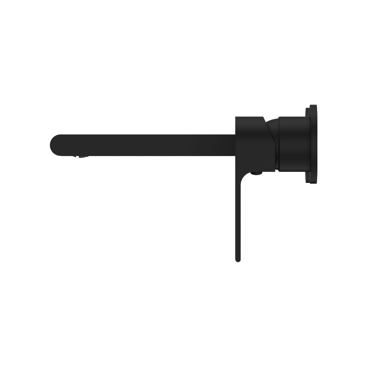 Nero Bianca Wall Basin Mixer Separate Back Plate Matte Black
